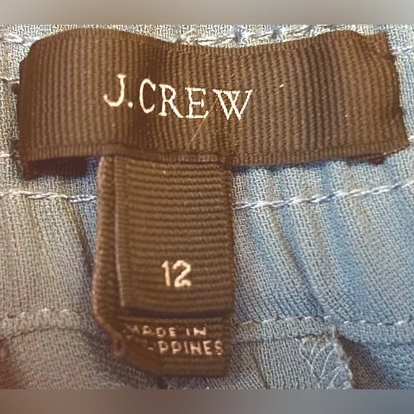 J. Crew Blue Gray High Rise Athletic Shorts with Elastic Waist, Pockets, L (12) - Picture 5 of 8